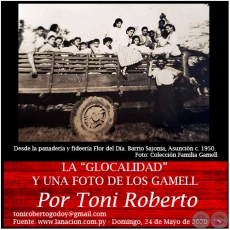 LA GLOCALIDAD Y UNA FOTO DE LOS GAMELL - Por Toni Roberto - Domingo, 24 de Mayo de 2020